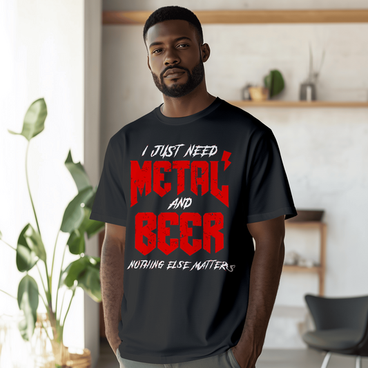 tricou personalizat DTF Metal and Beer