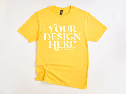 #Tricou galben fara print - personalizare